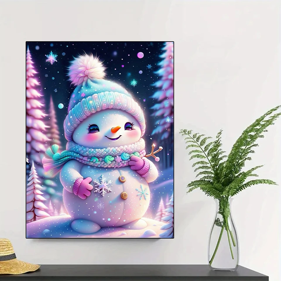 Diamond Drawing Bear Snow Scene Cross Embroidery Kit 5D DIY Christmas Embroidery Winter Mosaic Home Decoration