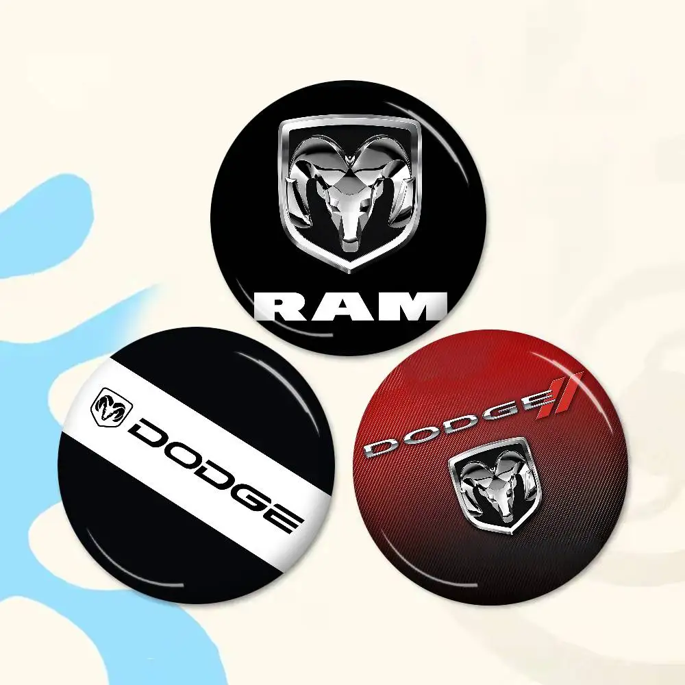 Car Dodge Challenger S-SRT Round Button Pins Slogan Creative Brooches Backpack Clothes Decoration Fashion Cartoon Jewelry Gifts