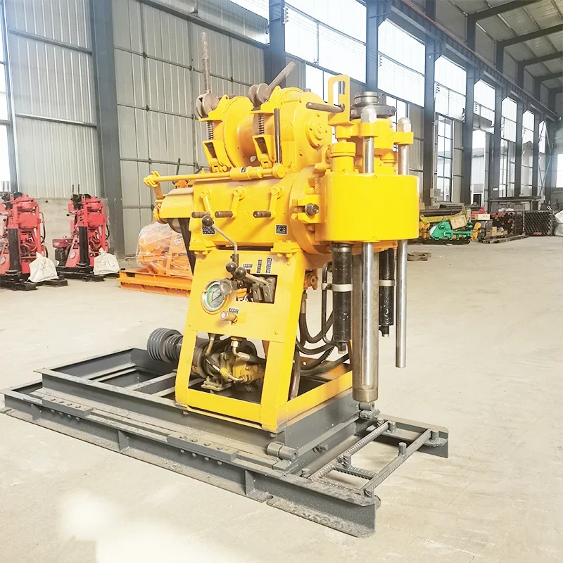 Factory Sale 200m Portable Hard Rock Gold Mining Hydraulic Dth Diamond Coring Small Soil Testing Drilling Rig Machine