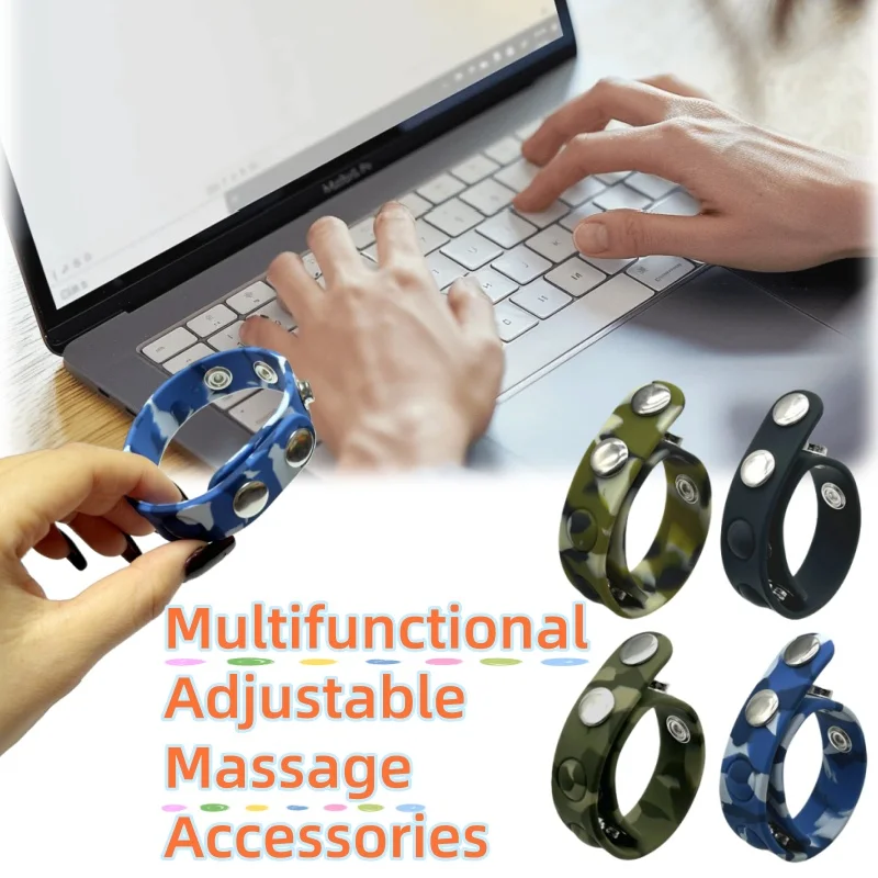 

4-цветное многофункциональное кольцо для массажного аксессуара, регулируемая задержка, фиксированная петля, увеличение расширения, домашний массаж для релаксации