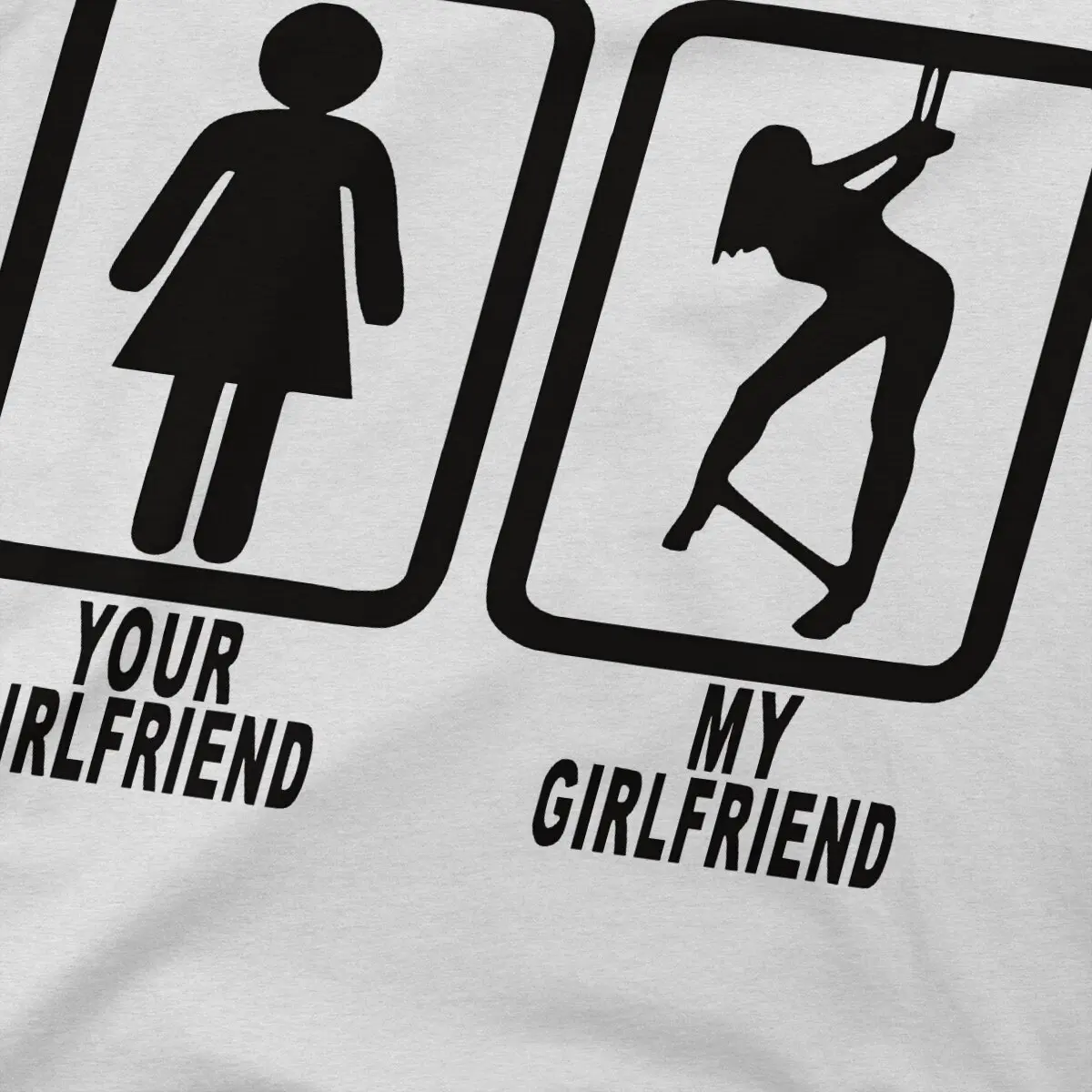 Restraints My Girlfriend TShirt For Male BDSM Clothing Fashion Polyester T Shirt Homme