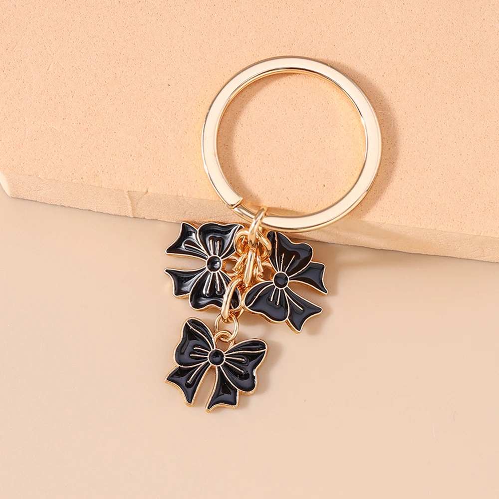 Aihua Metall Bunter Schleifen-Schlüsselanhänger Romantische Sommer-Party Mädchen Handtaschen-Anhänger Schlüsselring Modeschmuck Geschenke – Detail 4
