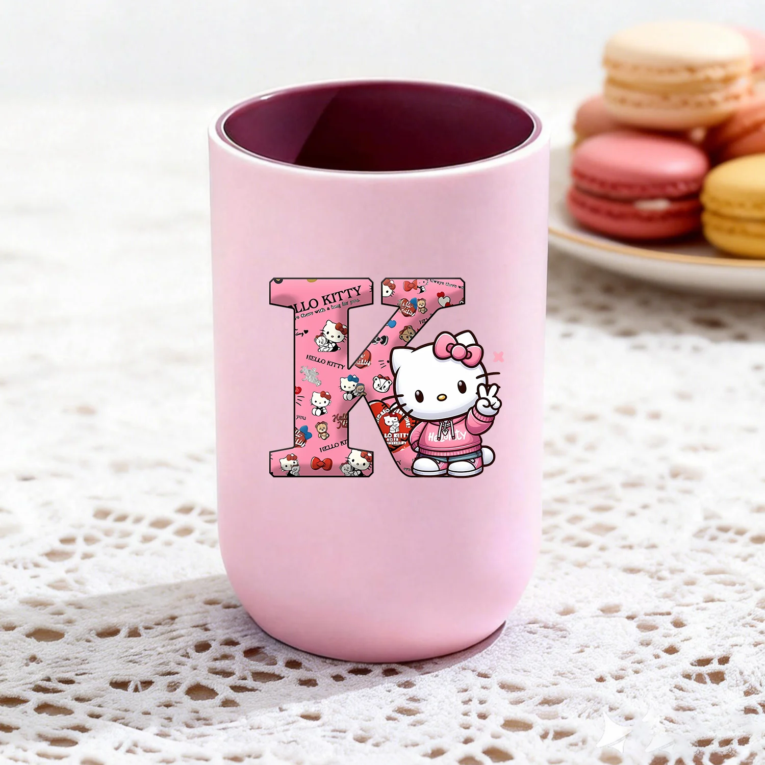 

Чашка для воды Hello Kitty, чашка для зубной щетки, чашка для полоскания рта с мультяшными буквами, милые детские чашки для воды, розовые чашки, подарок на день рождения для мальчиков и девочек