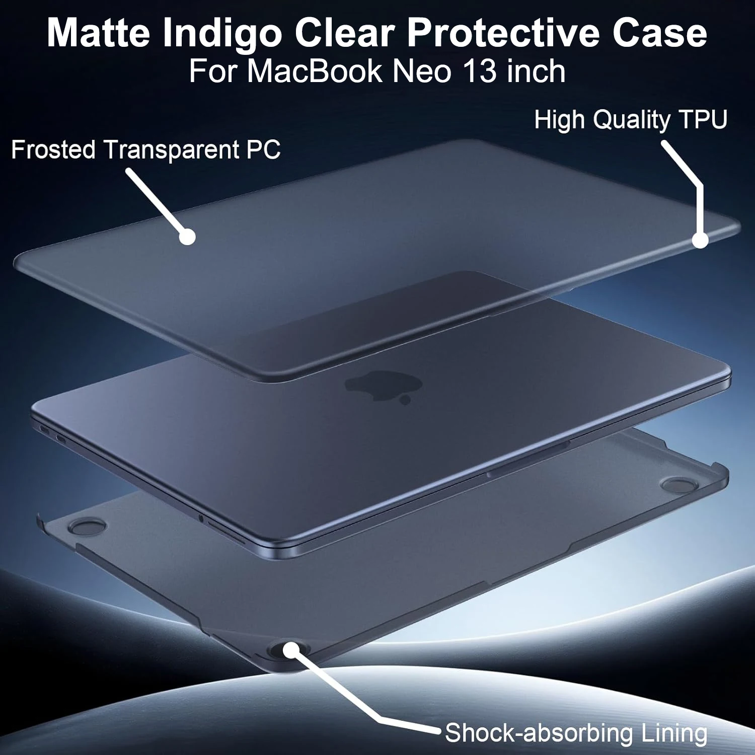 Compatible With MacBook Neo Case 13 inch 2026 Release Model A3404, Fingerprints-Resistant Protective Hard Shell Cover