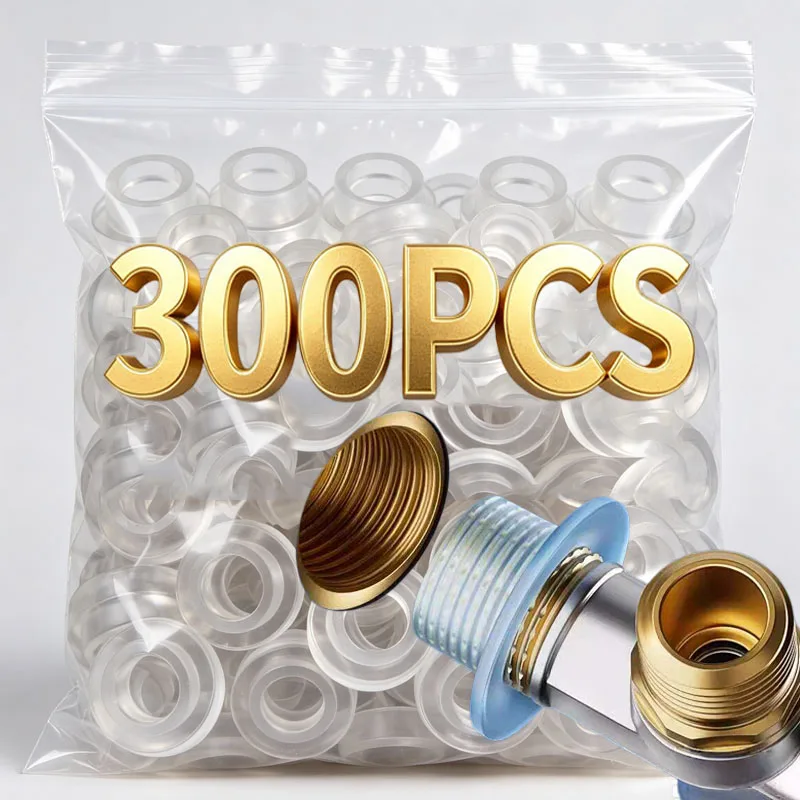 300pcs Silicone Faucet Leak-proof Sealing Gasket Valve Threaded Pipe Hose Sealing Washer for Plumbing Plug Prevent Leakage
