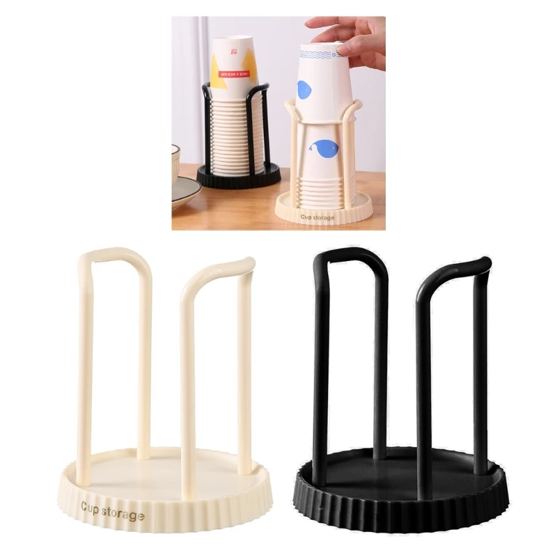 LXAF Disposables Cups Organiser Rack Practical Cup Stand Desktop Cups Dispenser Cup Picker Multipurpose Paper Cup Holder