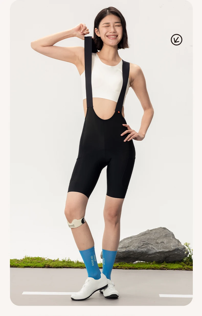 LAMEDA Radfahren Trägerhose Stoßdämpfung Gepolsterte Rennrad Shorts Reiten Radfahren Trägerhose Atmungsaktive Damen Sommer MTB Shorts – Detail 40