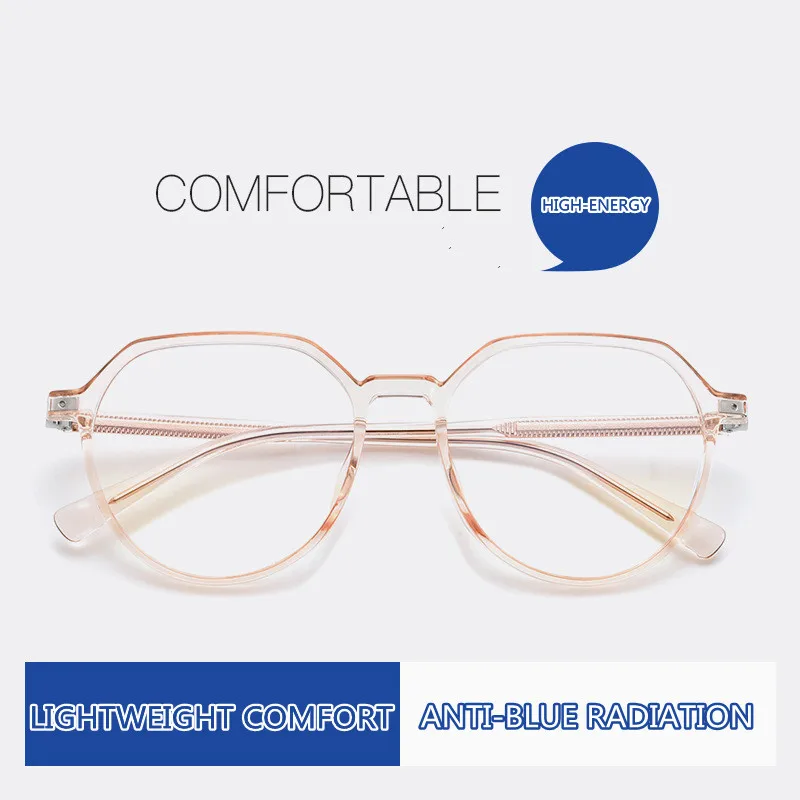 2022 Fashion Trending Blue Light Blocking Men's Reading Glasses Retro TR90 Anti Radiation Eyeglasses Women Transparent Eyewear