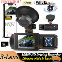 WIFI APP Dash Cam for Car 2/3 Channel Front Rear Camera 1080P Video Recorder Dashcam Black Box Car DVR Optional Rear View Camera