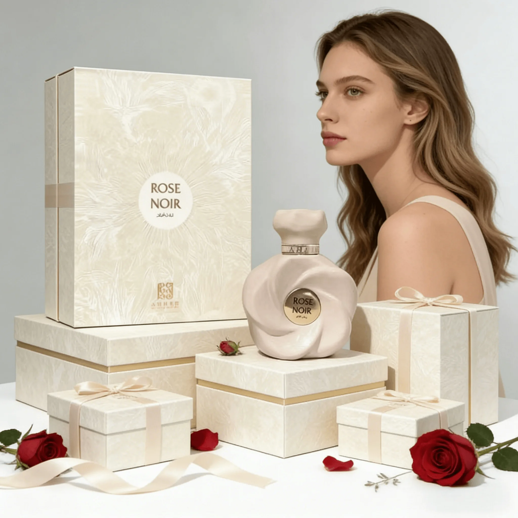 

Rose Noir By Ahmed Al Maghribi Eau De Parfum 75ML, Luxurious Unisex Fragrance, Elegant Women's Light Eau De Toilette, Long Lasti