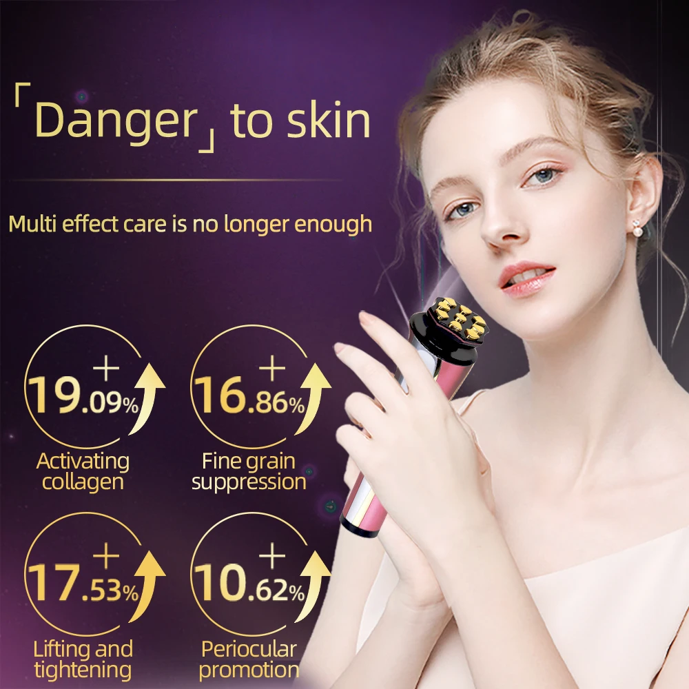 Rf ems led radiofrequência micro-elétrico anti-envelhecimento face lift cuidados com a pele uso doméstico equipamento de beleza massageador facial