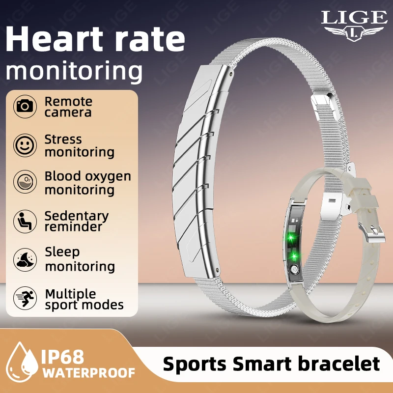 

LIGE 2026 Fashionable Smart Bracelet Supports Multiple Exercise Modes Designed For Fitness Trackers IP68 No Screen Smart Watch
