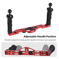 Dual Handle Camera Diving Rig Handheld Waterproof Underwater Tray Stabilizer Housing Bracket for GoPro Canon Sony Nikon DSLR
