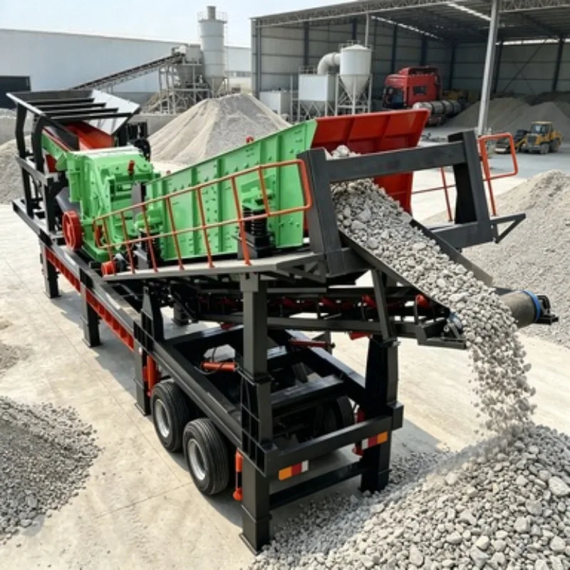 High Capacity Wheeled Mobile Jaw Crusher/Tyre Type Mobile Crushing Station for Sale for Large Quarry Mining Project