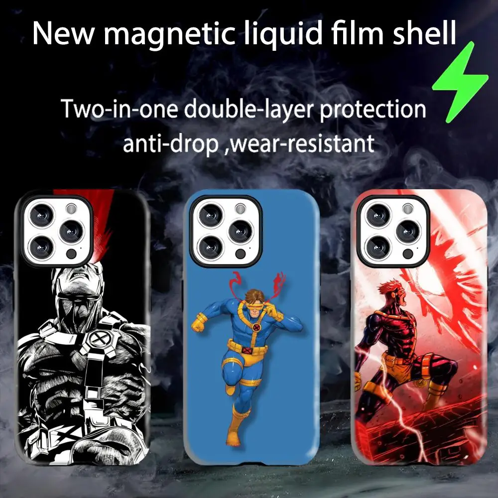

Cyclops MARVEL Phone Case Magnetic 2-in-1 Glossy shell For iPhone 17 16 e 15 14 13 12 11 Pro Max Plus mini XS