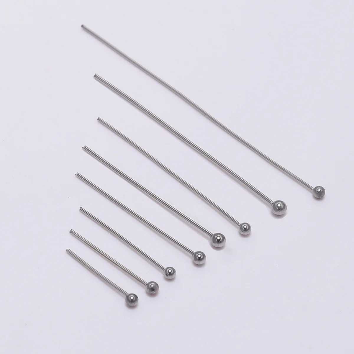 100pcs DIY Jewelry Findings Multi Size Stainless Steel Ball Pins Versatile Beading Supplies for Craft Making
