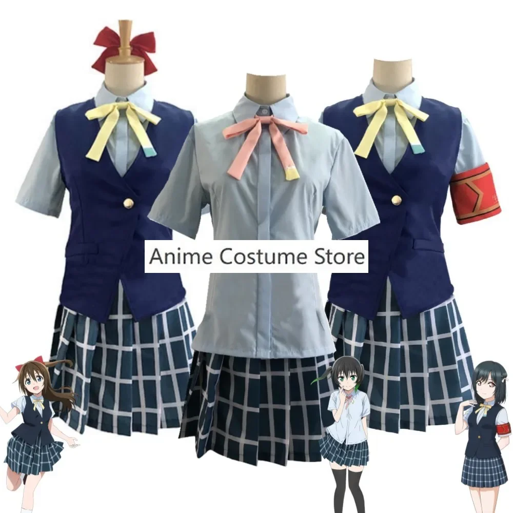 Anime Takasaki Yu Ousaka Osaka Shizuku Mifune Shioriko LoveLive Love Live! Nijigasaki High School Idol Club Cosplay Costume Suit