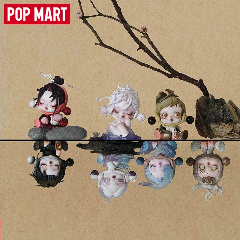 البوب مارت حقيقية صندوق أعمى Skullpanda الحبر زهر البرقوق سلسلة صندوق غامض تخمين حقيبة اللعب دمية لطيف أنيمي الشكل الحلي #1