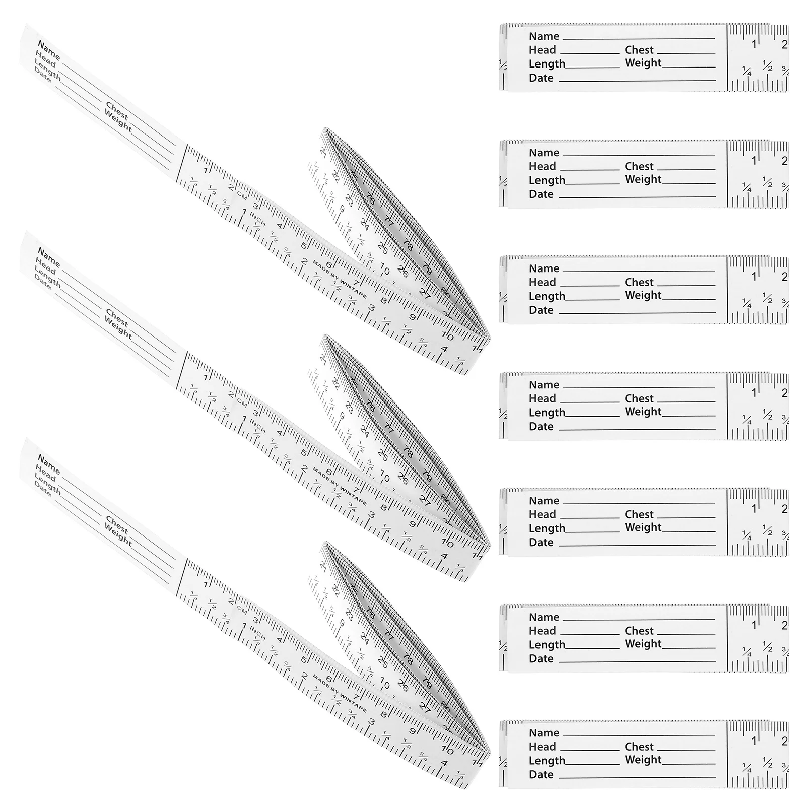 

10Pcs Scale Paper Tape Measure Single Sided 1.5m Dual Metric Imperial Tailor Sewing Fabric Measuring Tape Body Weight Loss Craft