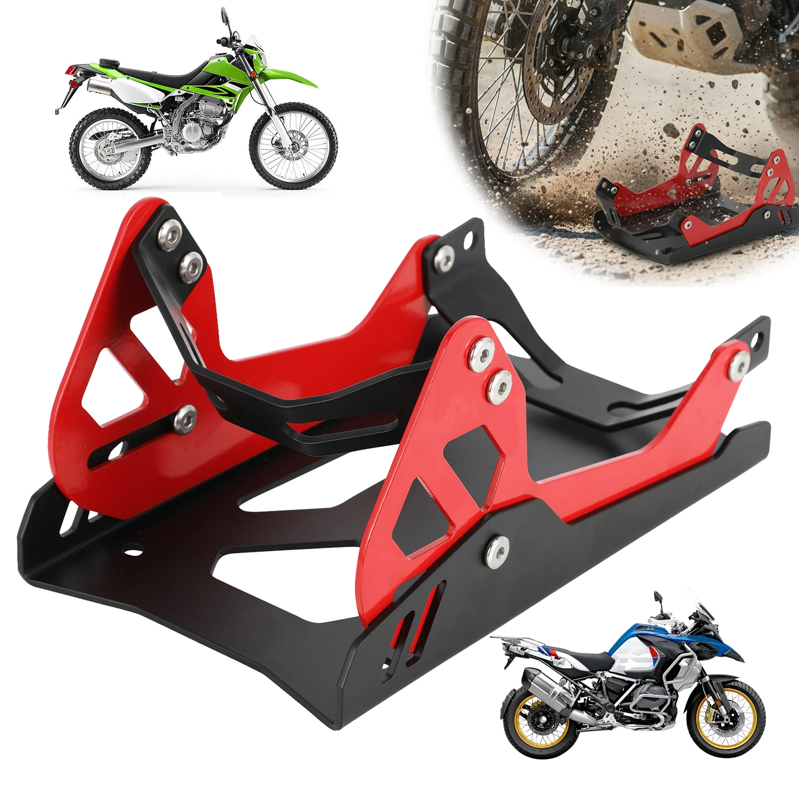 

Motorcycle Wheel Chock for 8-21in Wheel Universal Front Tires Stand 1800 Lbs Capacity for Most Crusier Sports Dirt Bikes Trailer