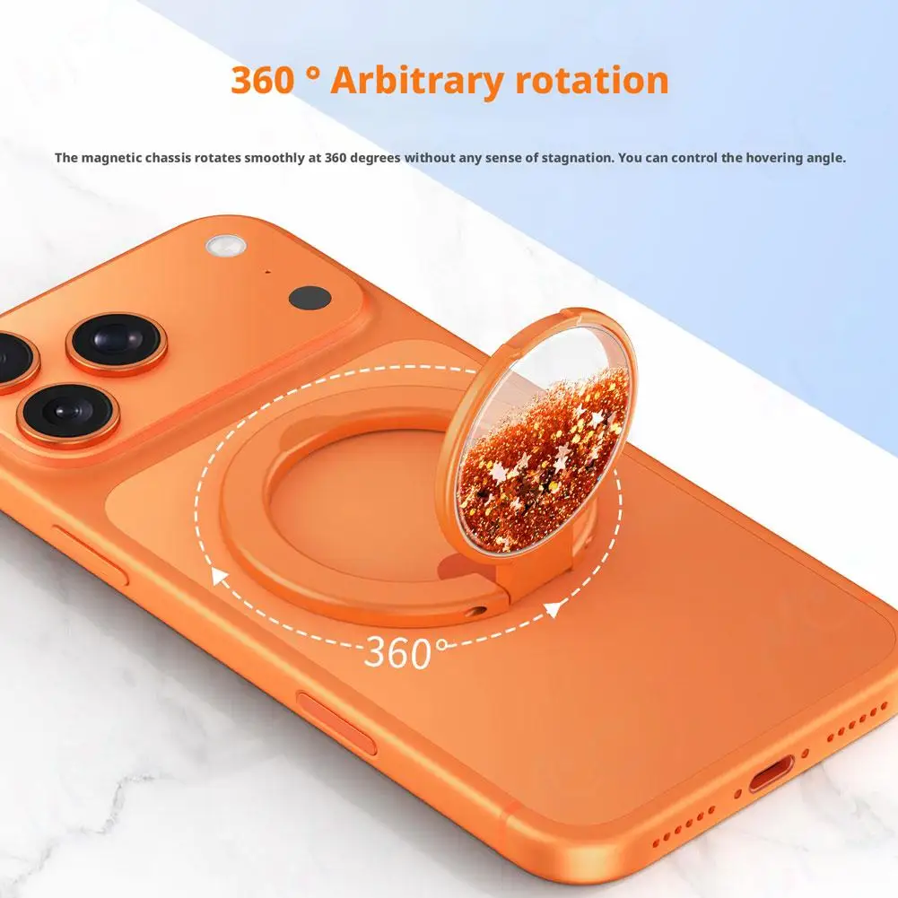 磁気式スマホホルダー、流砂付き、デスクトップ用多機能スタンド、360度回転 °   トルクサウンド回転スタンドホルダー
