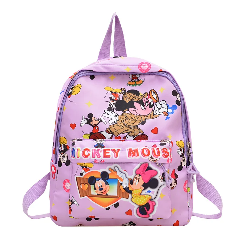 

Disney Mickey Mouse Kids Backpack Lightweight Nylon Waterproof Multi Color Cute Minnie School Bag for Boys Girls Travel