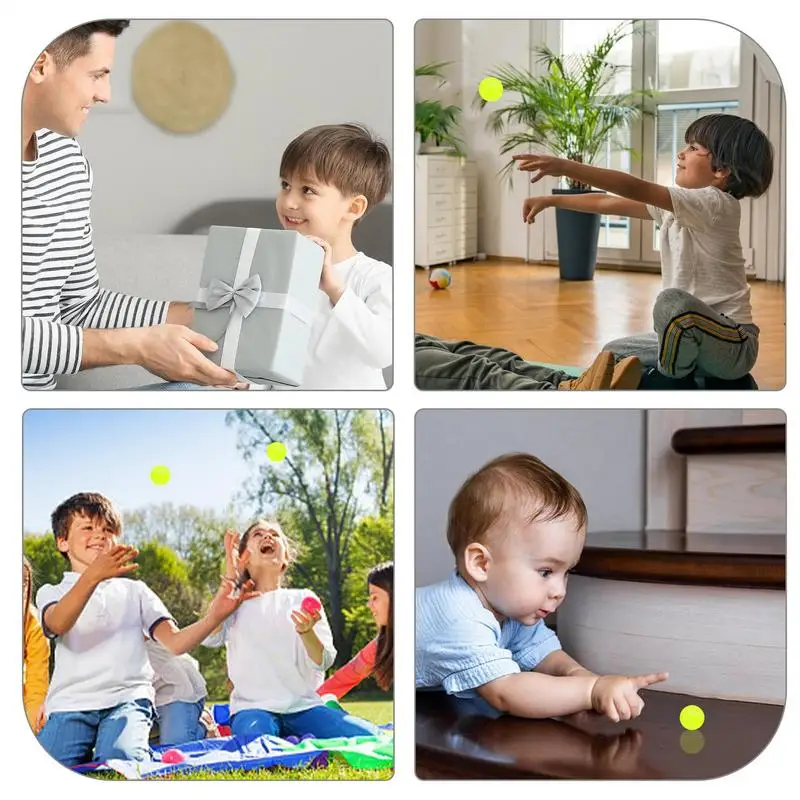 Bola pegajosa para lanzar en el techo, 6 bolas de pared adhesivas, juguetes sensoriales para niños, bola elástica de alto rebote antiestrés que brilla en la oscuridad para