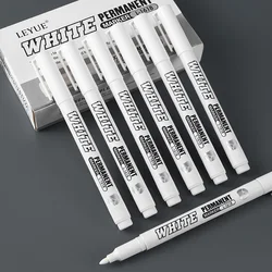 Waterproof Metal Marker, Permanent White Paint Pen, Washing Art Painting, Canetas Graffiti, Tecido, Madeira, Leather Marker, 1mm, 2 Pcs, 3Pcs, Novo