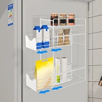 Estante magnético de 3 niveles con cajones para nevera