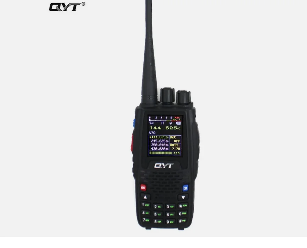 QYT KT-8R 5W Quad Band Amateur Ham Radio Color Display DTMF CTCSS Walkie Talkie