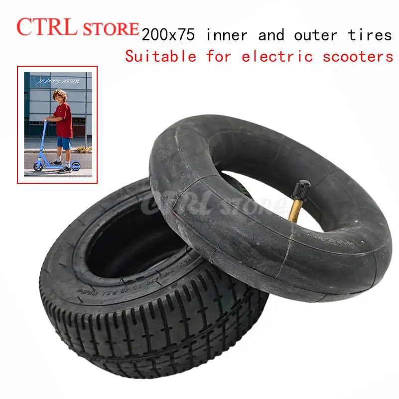 8 Inch Karting Tire 200x75 Rubber Thickened Shock Absorption Inner Outer Tires For Go-kart Tyre Replacement Accessories Hot