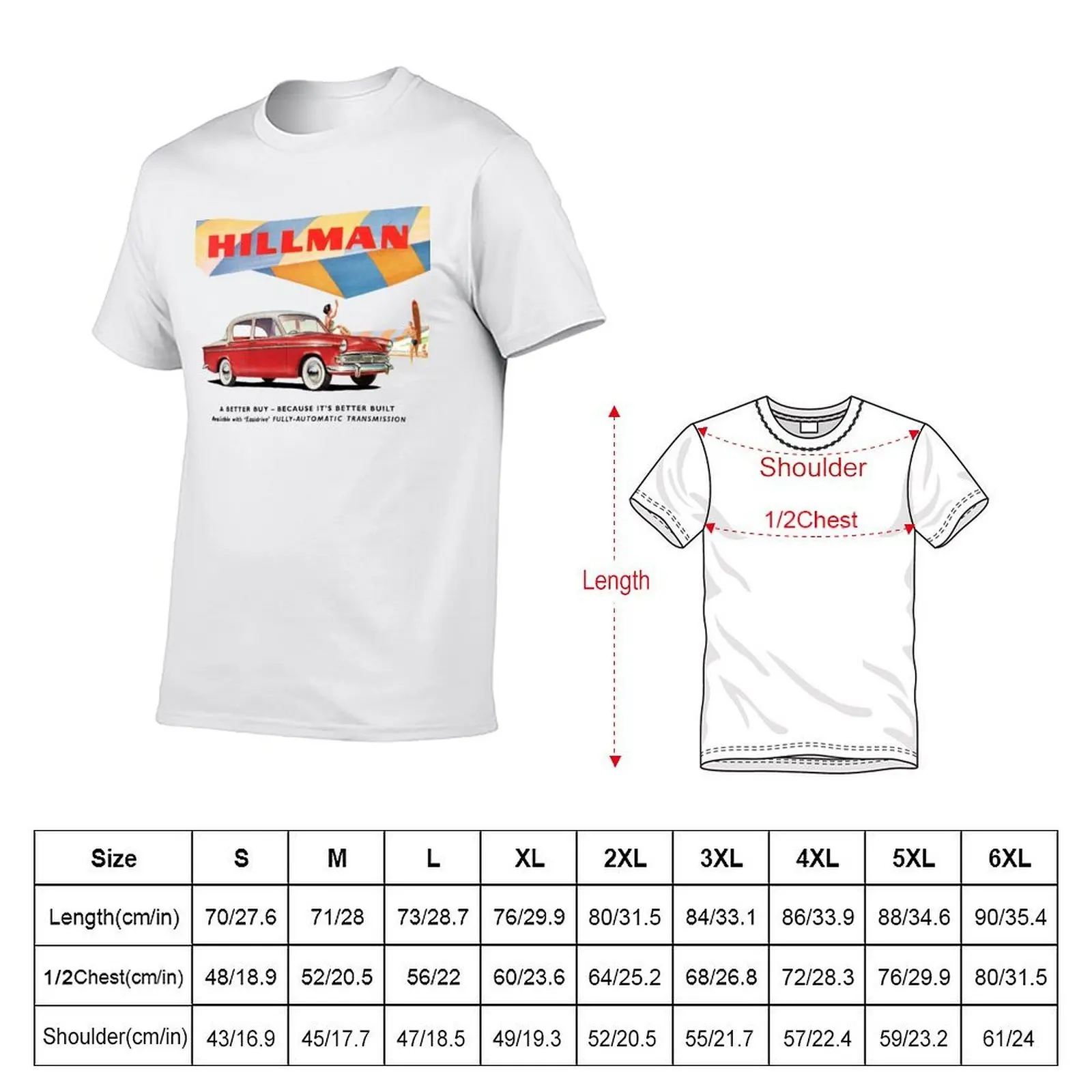 HILLMAN MINX T-Shirt t shirts for man graphic tees man t shirt cotton T-Shirt