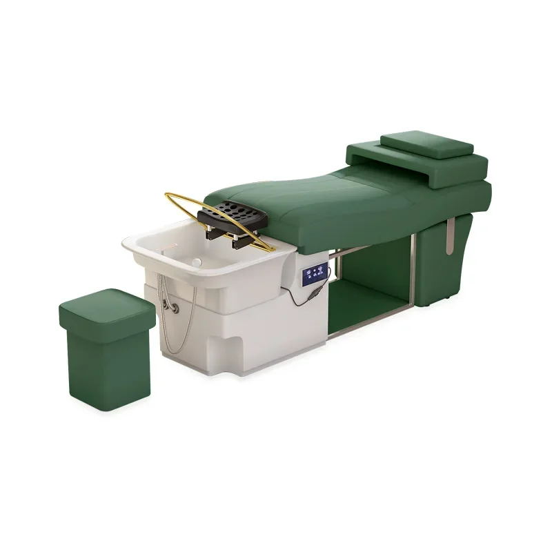 

Superior Ceramic basin head therapy shampoo bed high-end stainless steel intelligent constant temperature water circulation