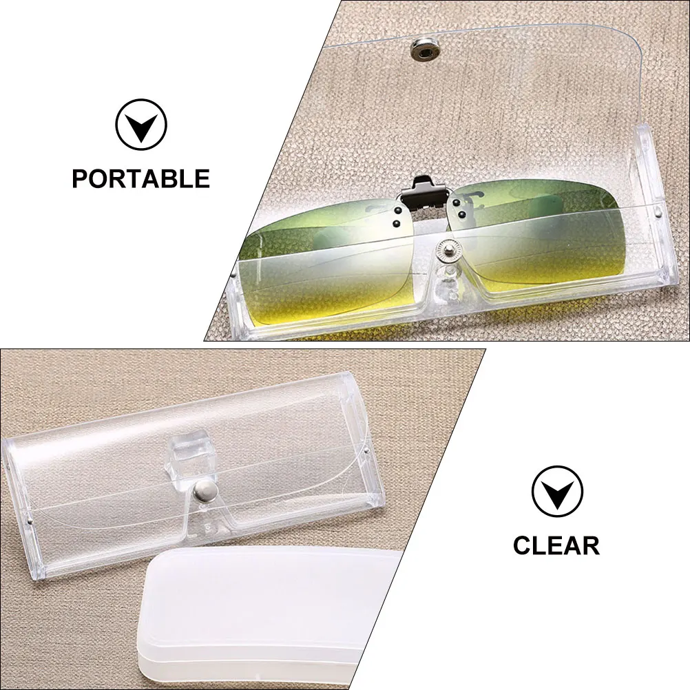 

Clear Glasses Storage Box Durable Anti-Scratch Portable Sunglass Case Protective Eyewear Organizer for Travel for Protection