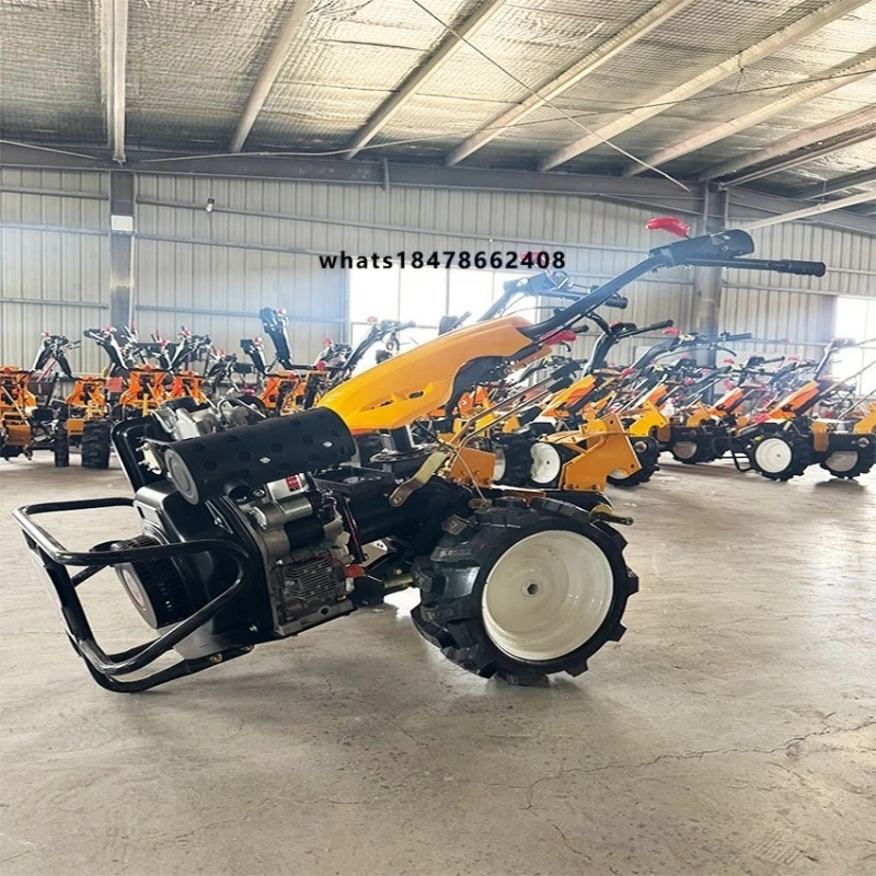 Rotary Cultivator Four-Stroke Engine 12   Power Weeder Machine Mini Tiller Agricultural Micro Tillers Rear Tine Farm