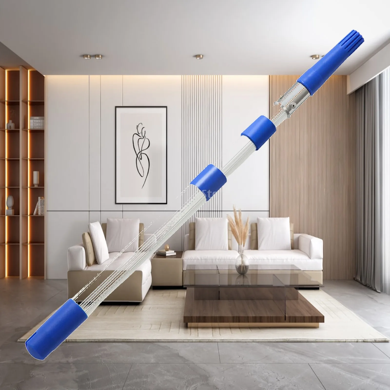 Telescopic Paint Roller Brush Rod with Extension Pole Interior Exterior Wall Painting Tool for Home Improvement and Repairs