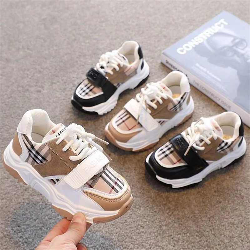 Kid Sport Shoe Boy 2023 Autumn New Retro Girl Luxury kid Student Running Shoe Casual Trend Tennis Shoes