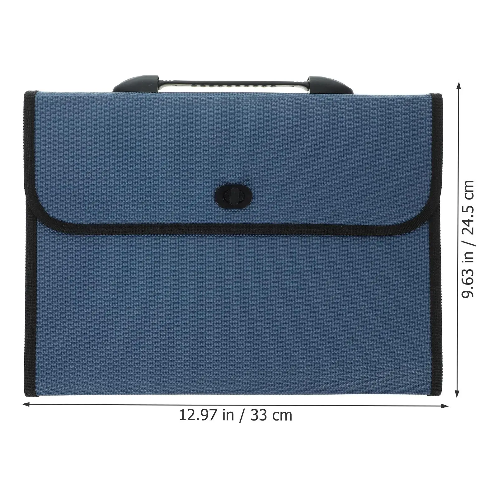 Blue Accordion File Folder A4 Document Organizer 13 Layers Paper Storage Student Office Wear Resistant Vertical Insert