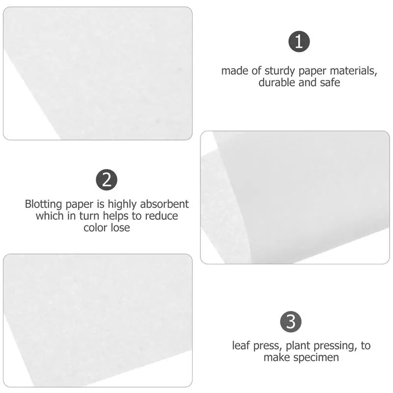 30pcs Absorbent Refill Lining Paper Flower Press Refill Paper Replacement Blotter Paper Blotter Paper Refill Flower Press Paper