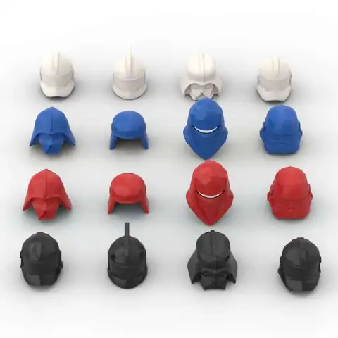 MOC 10 шт. Star Series Clone Rebel Soldier 61189, строительные блоки шлема 30408 87610 Guards 30368, головной убор штурмовика, кирпичи, игрушки клон черной серии отзывы - №4