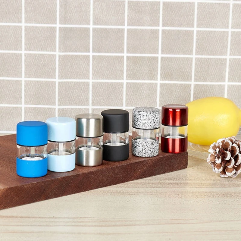 Molinillo Manual de sal y pimienta de acero inoxidable, Mini molino portátil para cocina, especias, hierba, rosa y sal, 1 ud.