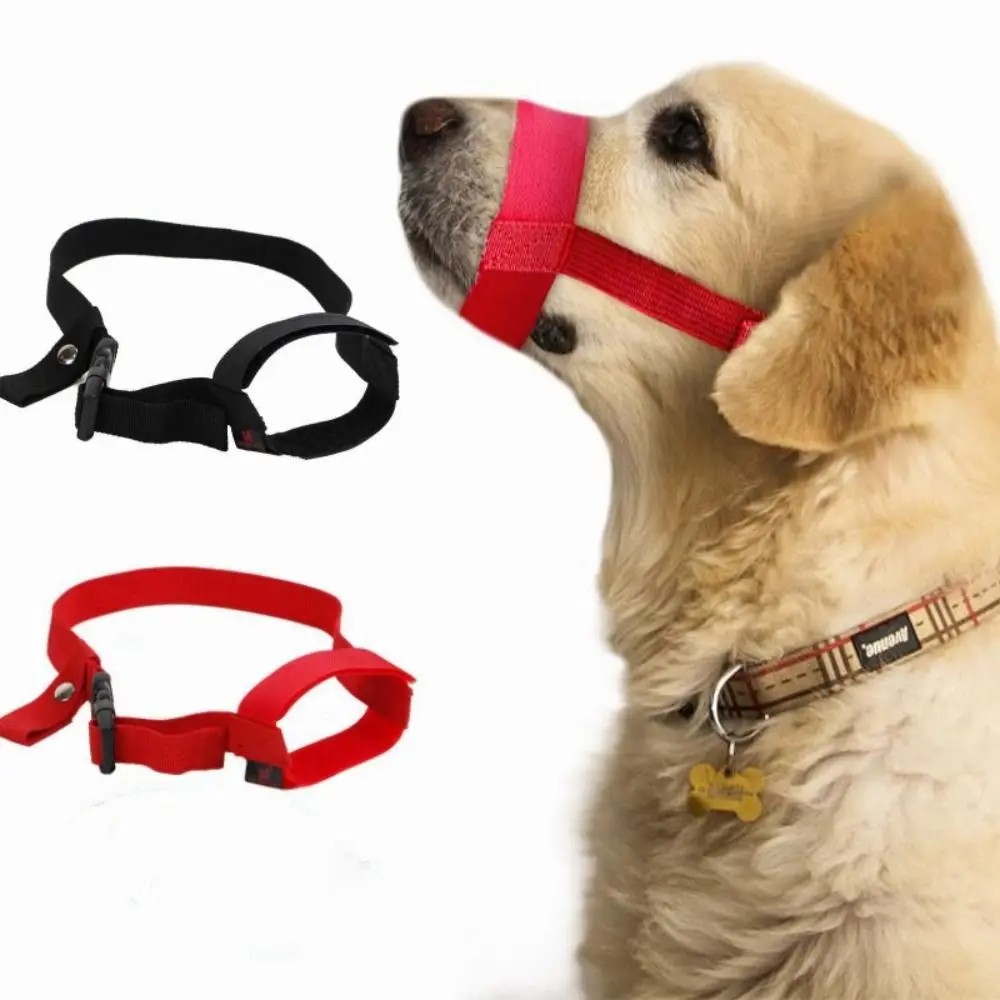 Adjusting Straps Mask Small Dogs Soft Nylon Dog Muzzle Adjustable Anti-biting Breathable Dog Straps Mask