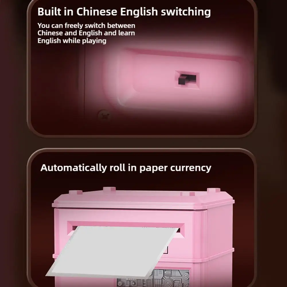 Electronic Creative Piggy Bank with Password Mini Safe Money Box Lock ATM Coin Saving Cash Box Child Gift - view 5