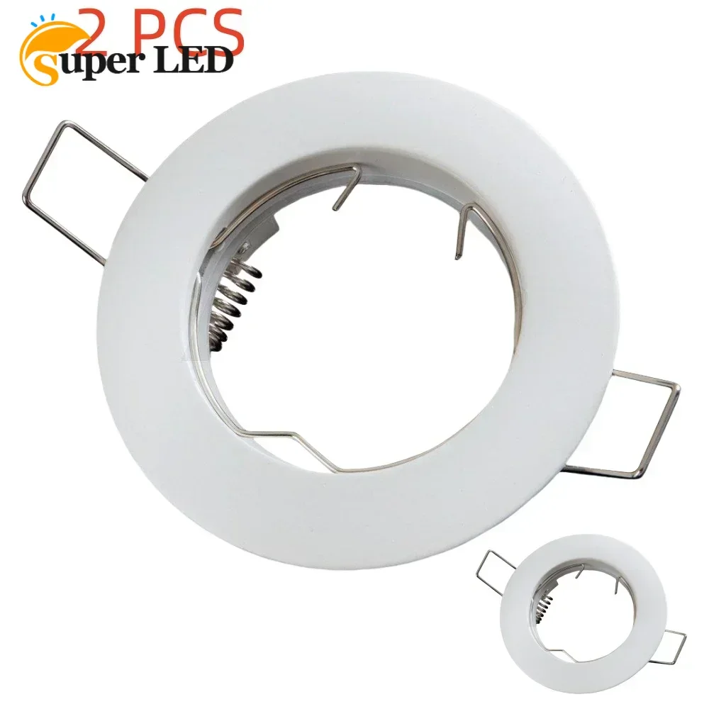 

2pcs White/Black/Nickel/Chrome Recessed LED Ceiling Downlight Mounting Frame GU10/MR16 Lamp Holder Backet Spot Lighting Fittings