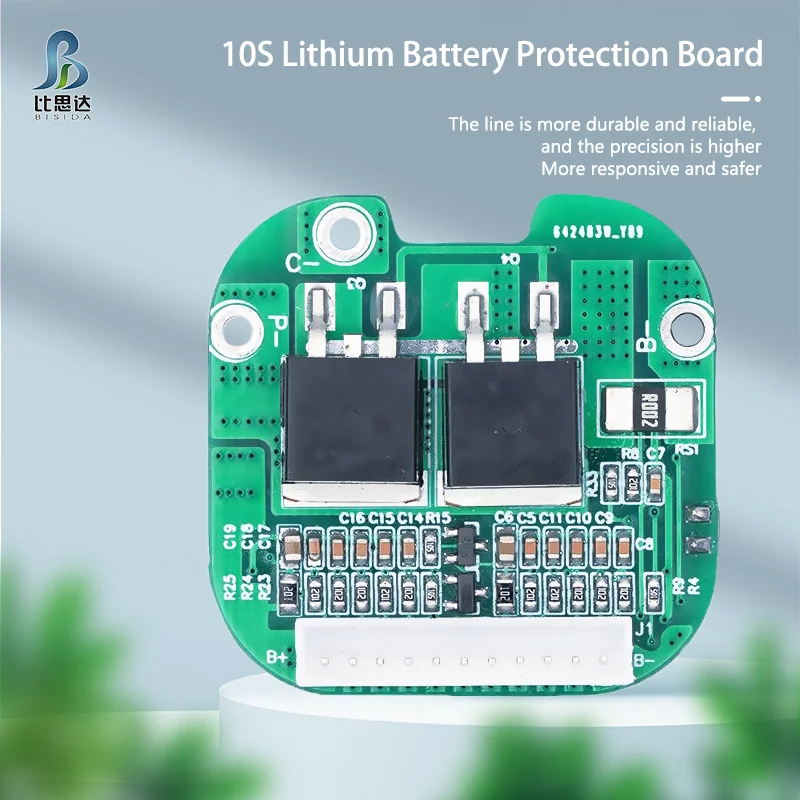 Bisida 10S 36V 15A BMS Split ports With temperature control For Scooter lithium 18650 Battery pack 37*37mm