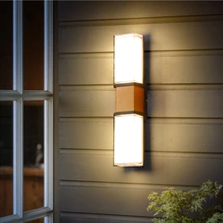 IP65 Waterproof 12W Outdoor Lighting Led Wall Lamp Modern Aluminum Surface Mounted Led Garden Stairs Porch Light AC110V 220V