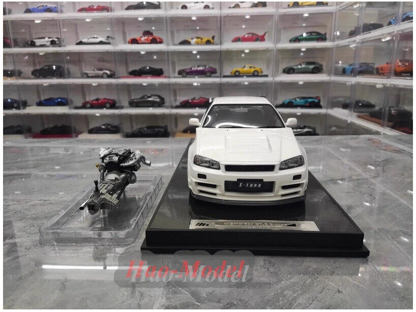 MH 1:12 For Nissan GTR R34 Nismo Customized Resin Diecast Model Car Kids Boys Birthday Gifts Hobby Display Ornaments Simulation