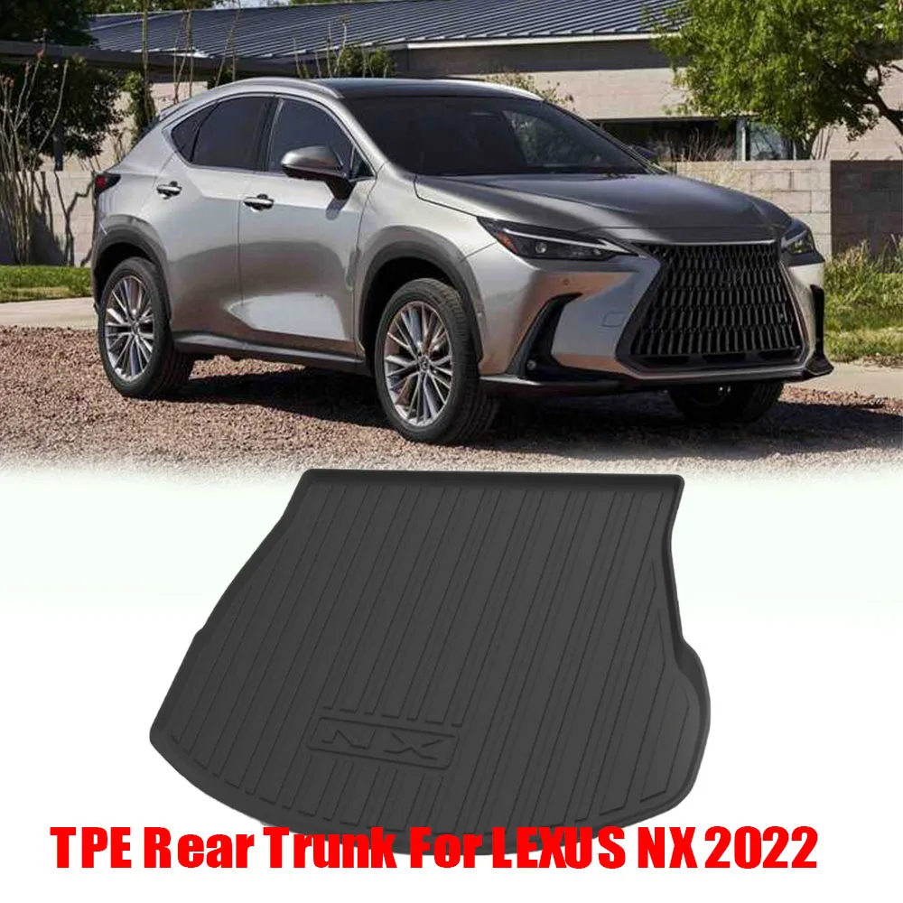 Коробка для хранения из ТПЭ, коврик для заднего багажника для LEXUS NX350H 2022, водонепроницаемый защитный вкладыш, лоток для багажника, напольные автомобильные аксессуары