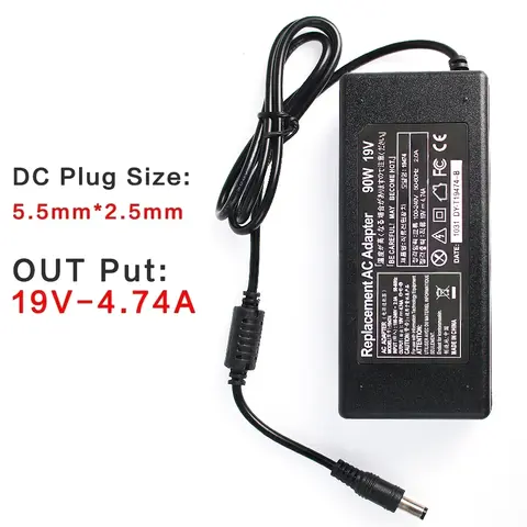 AC DC 19V Power Adapter Supply 4.74A Laptop 19V Power Adapter 19V 4.74A Notebook Charger For Asus K53B K53BY K53E K53F Laptop