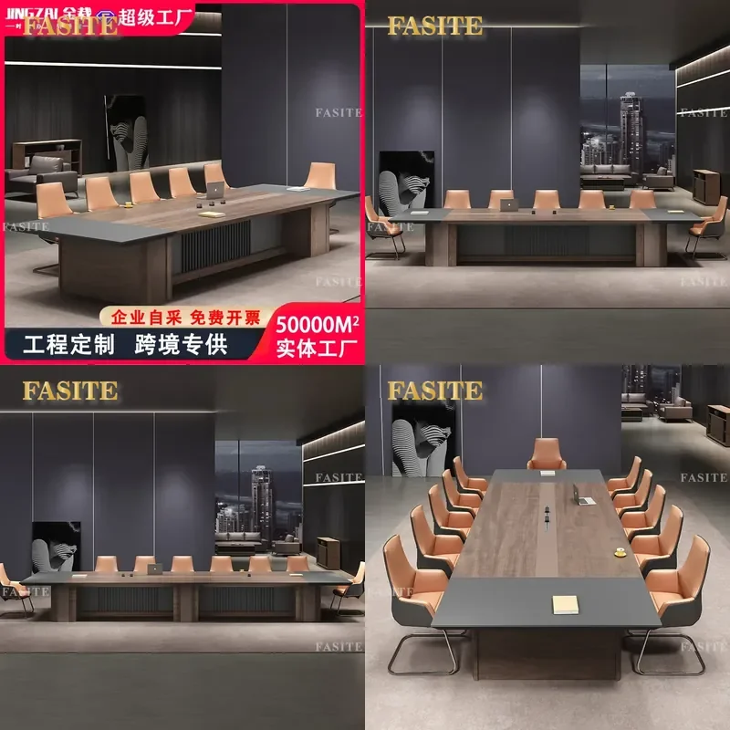 For Conference Table Multifunctional Rectangular Desk Simple Style Large Custom Training Negotiation Furniture for Office